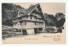Postkarte 1900 Wirtschaft zum Treib Vierwaldstättersee, Uri