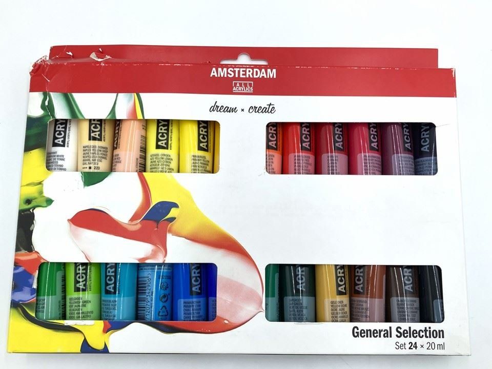 Royal Talens Farben: AMSTERDAM | Acrylfarben-Set | 20 ml | 24 Stk. – Neu (gemäss Beschreibung) aus Wittenbach von Restwert_St-Gallen