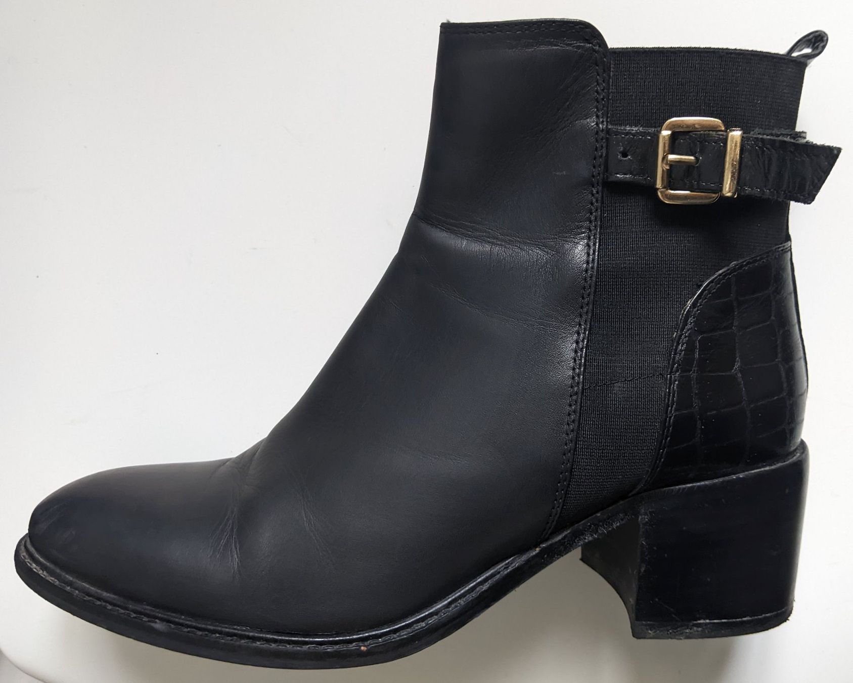 Dune London Scarpe da donna: DUNE : Bottines en cuir noir 40 – Usato da Petit-Lancy venduto da lilycerise 1