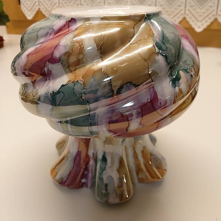 Vasi & Recipienti: Deruta Vase Multicolor Swirl Porcelain 6.5" – Nuovo (secondo la descrizione) da Rheinfelden venduto da Calvinia 2