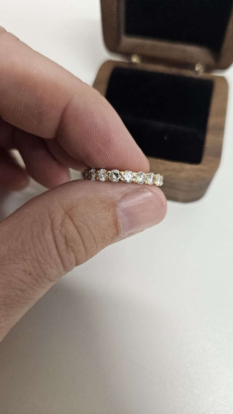 Anelli: Fedina brillanti oro giallo 18 ct – Usato da Pura venduto da and_8dzs 2