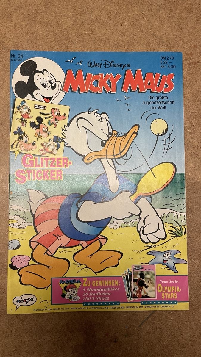 Fumetti: Micky Maus Nr. 34 von 1992 – Usato da Therwil venduto da rubininio