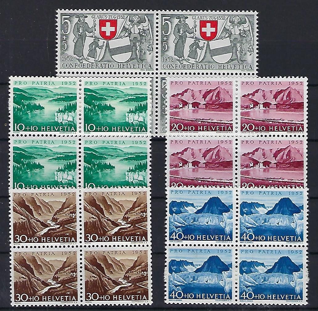 Tutti i francobolli: 1952  Patria Viererblocks postfrisch **   15420 – Usato da Lunden venduto da Animus999