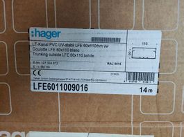 Hager Installationskanal 60x110mm RAL 9016 inkl. Zubehör