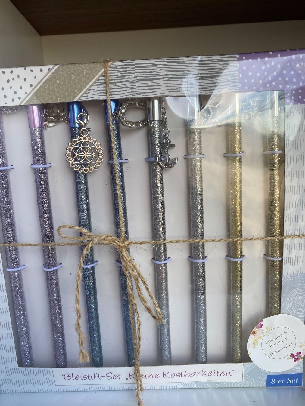 Matite, matite colorate & gessi: GESCHENKSET-GLITZER BLEISTIFTE &BOTSCHAFTEN – Nuovo e nell'imballaggio originale da Meienried venduto da ManuelaBoutique 2