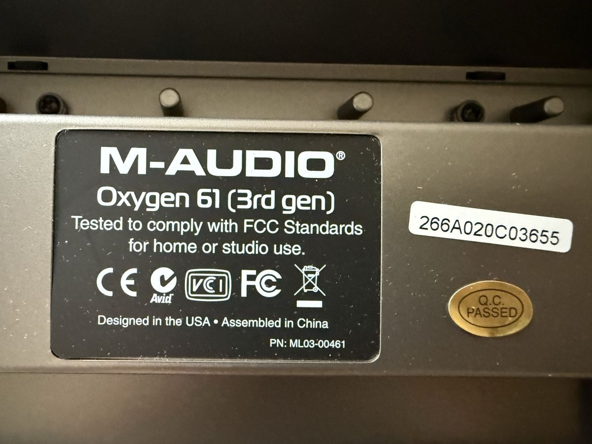 M-Audio Musikinstrumente: M-Audio Oxygen 61 (3rd gen) MIDI Keyboard  – Gebraucht aus Nottwil von Rima82 1