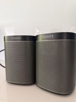 2x Sonos PLAY:1 schwarz – WLAN Lautsprecher / Stereo-Paar