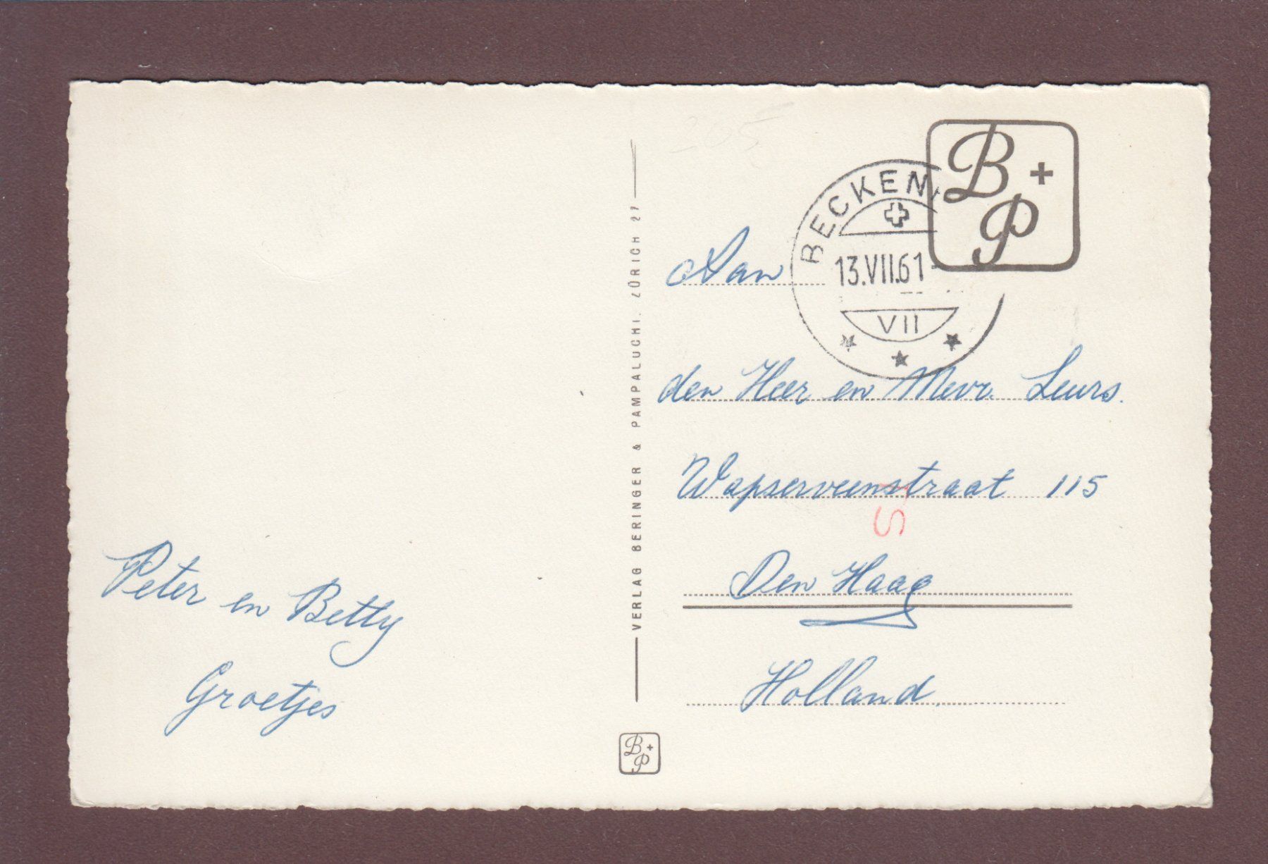 Cartoline postali: BECKENRIED - Hotel Nidwaldnerhof - 1961 – Usato da Pully venduto da nicecards 1