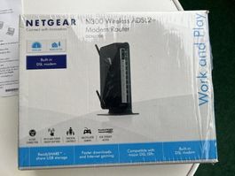 Netgear N300 Wireless ADSL2+ MODEM ROUTER - ORIGINALVERPACKT