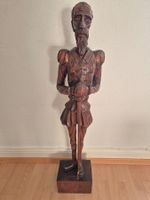 Don Quijote Holzfigur handgeschnitzt 122cm Vintage Holz Deko
