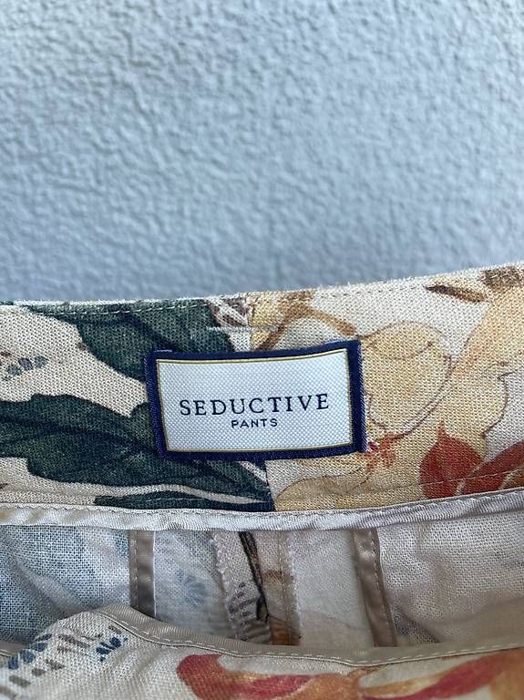 Pantaloni: Seductive Leinenhose Gr. 38 | Floraler Print – Usato da Horgen venduto da ts5_8tgx 1