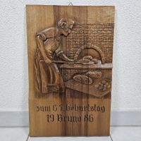 Bild Holzschnitzerei - Vintage - Geburtstag Bruno - 1986