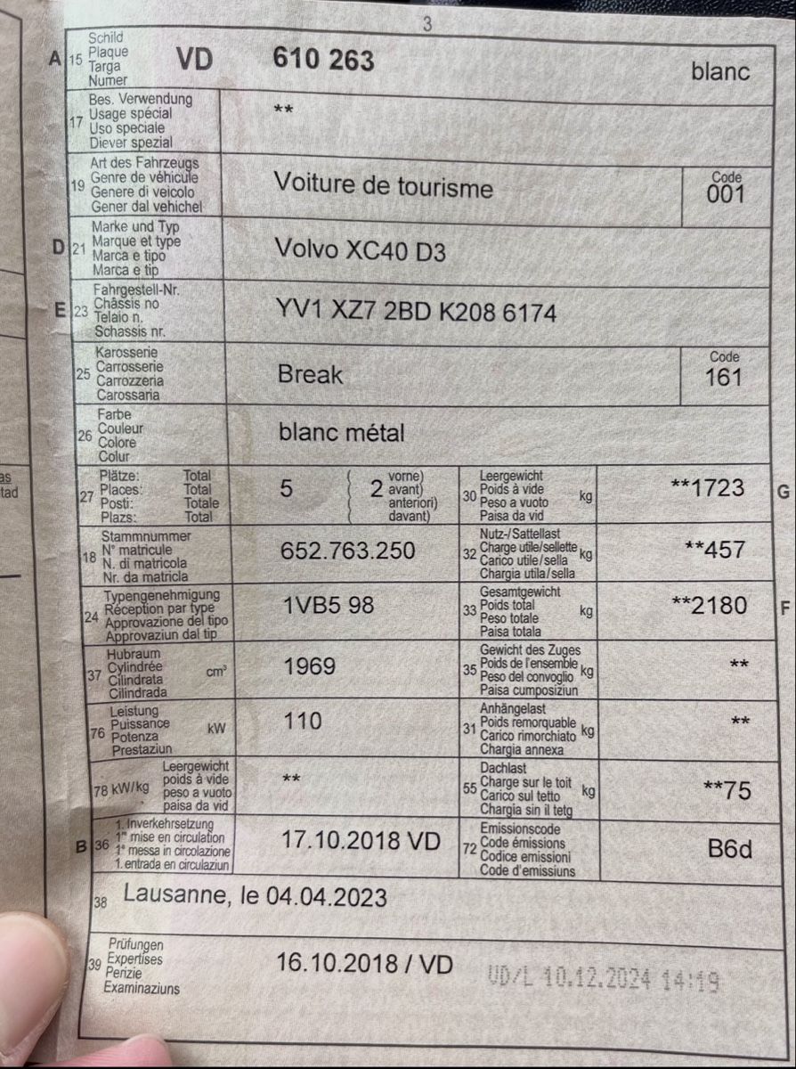 Volvo Automobili: Volvo XC40 D3 Diesel Automatique – Usato da Denges venduto da Stojanov18 8
