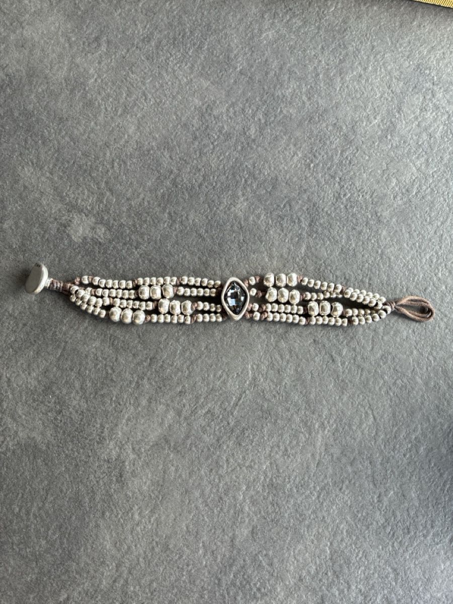 Armbänder & -reifen: Armband uno de 50, Silber Leder mit blauem Stein – Neu (gemäss Beschreibung) aus Horgen von bho66 3