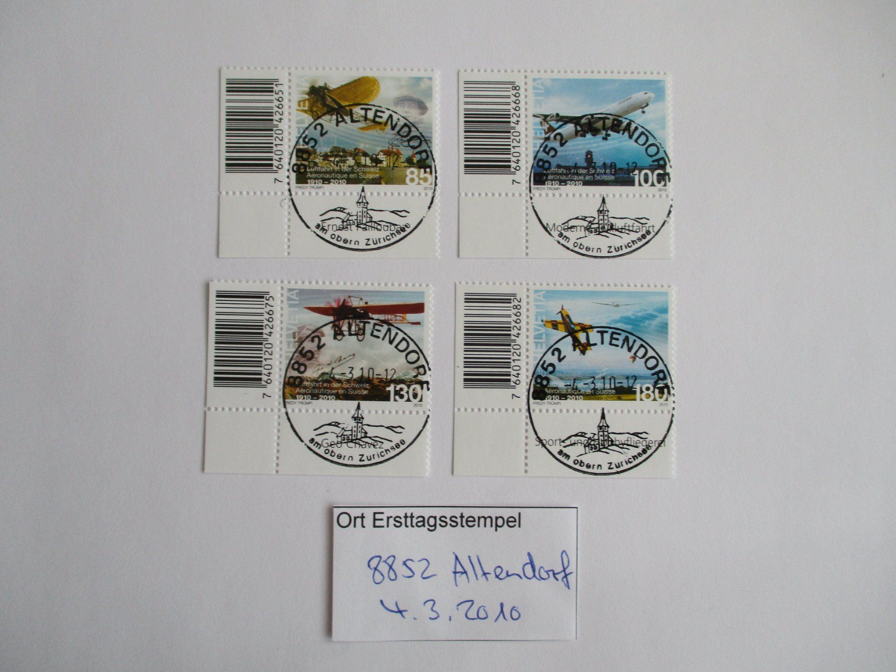 Alle Briefmarken: Voll Ort Ersttagsstempel 8852 Altendorf – Gebraucht aus Langnau b. Reiden von Aktuell88