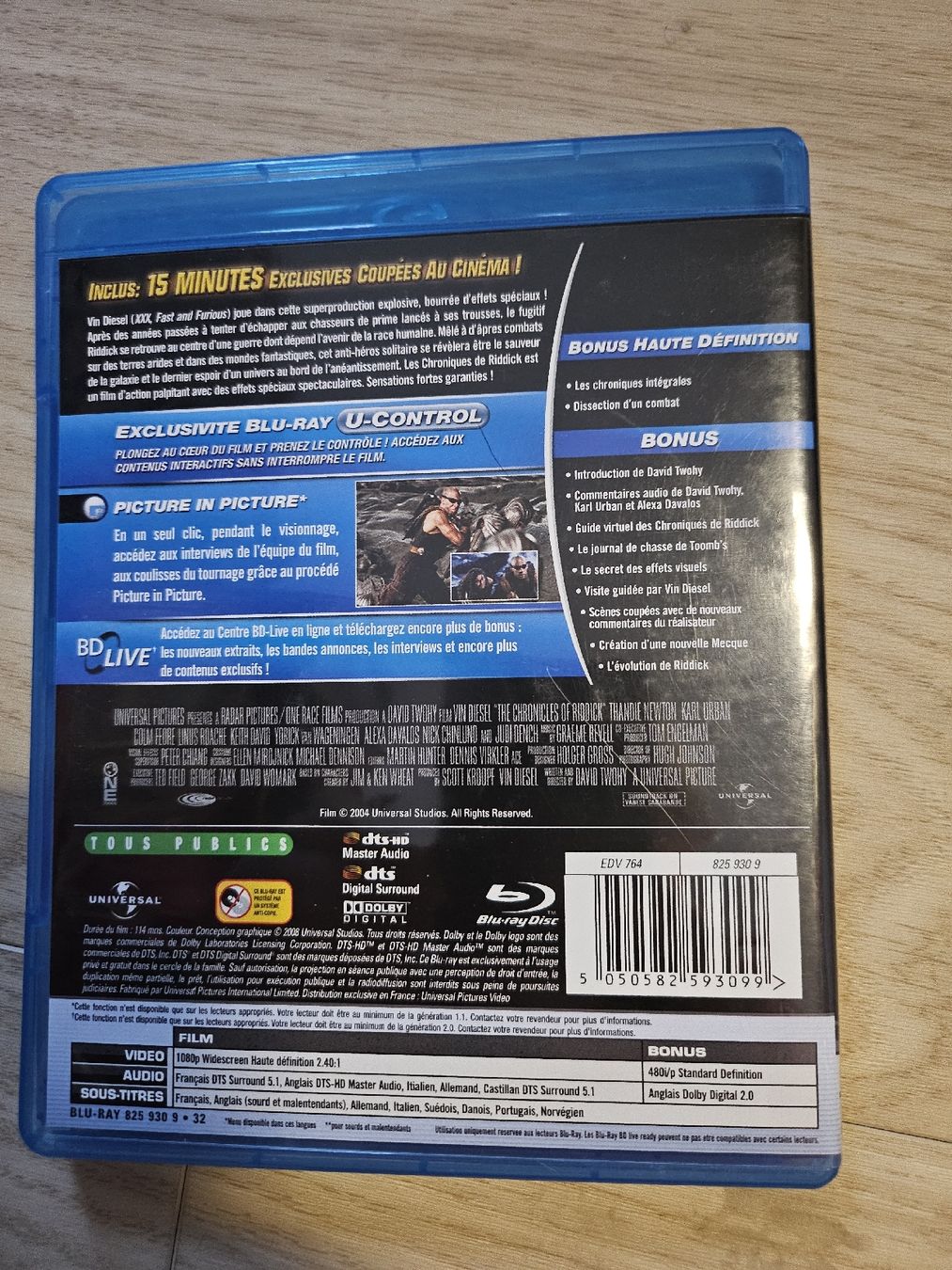 Tutti i DVDs: Blu-ray Riddick Director's Cut Vin Diesel – Usato da La Joux FR venduto da car_ck96 2