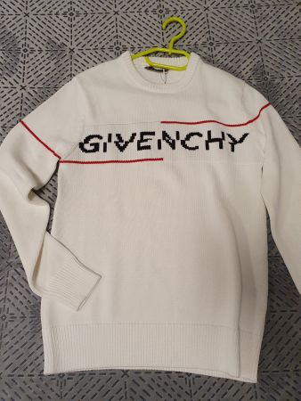 Givenchy Paris Strick-Pullover - Weiss, Größe S, Original