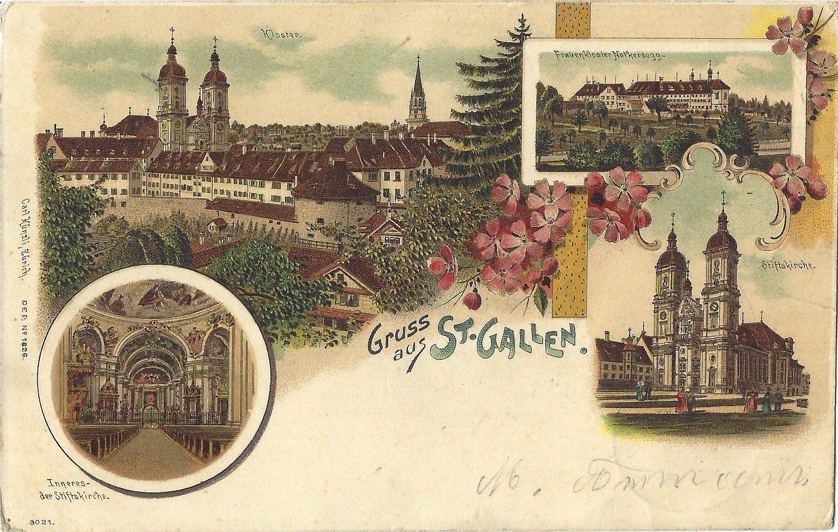 Cartoline postali: Gruss  aus  ST. GALLEN. – Usato da Bütschwil venduto da Jackson1A