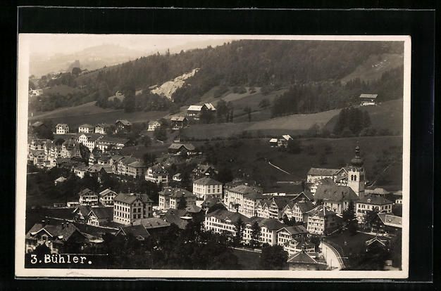 Cartoline postali: Bühler, Ortsansicht aus der Vogelschau – Usato da Berlin venduto da bartko-reher