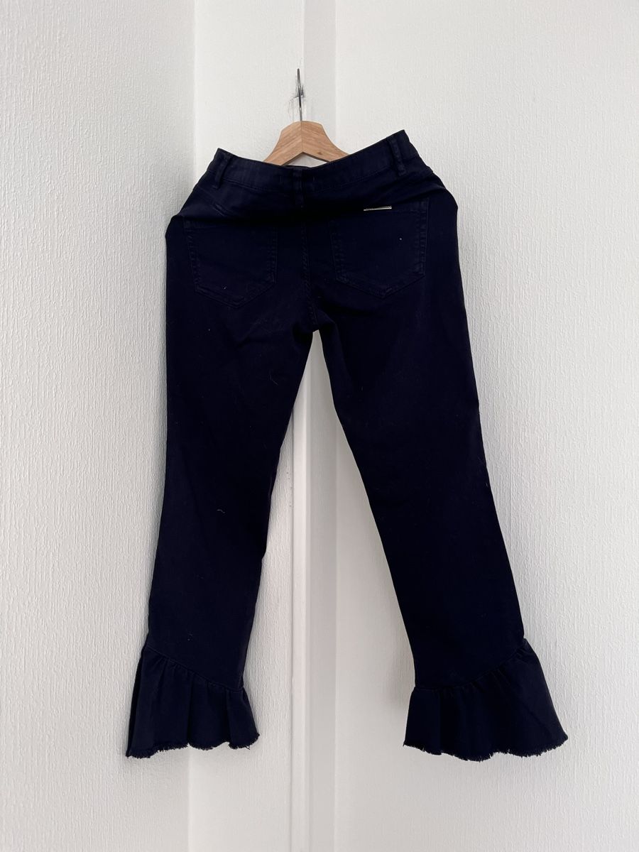 Hosen: Iblues Jeans Navy Cropped Flared Ruffle Size 34 – Gebraucht aus Lausanne von Danash 4