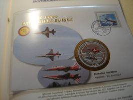 Medaillenbrief Patrouille Suisse, 2014, Formation Flat Mirro
