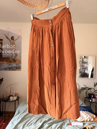 Jupe Grace & Mila couleur rouille boutonnée taille S