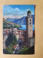 Lugano Altstadt und See, schöne alte Postkarte.