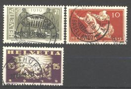 1919, Friedensmarken, ohne Falz, gestempelt