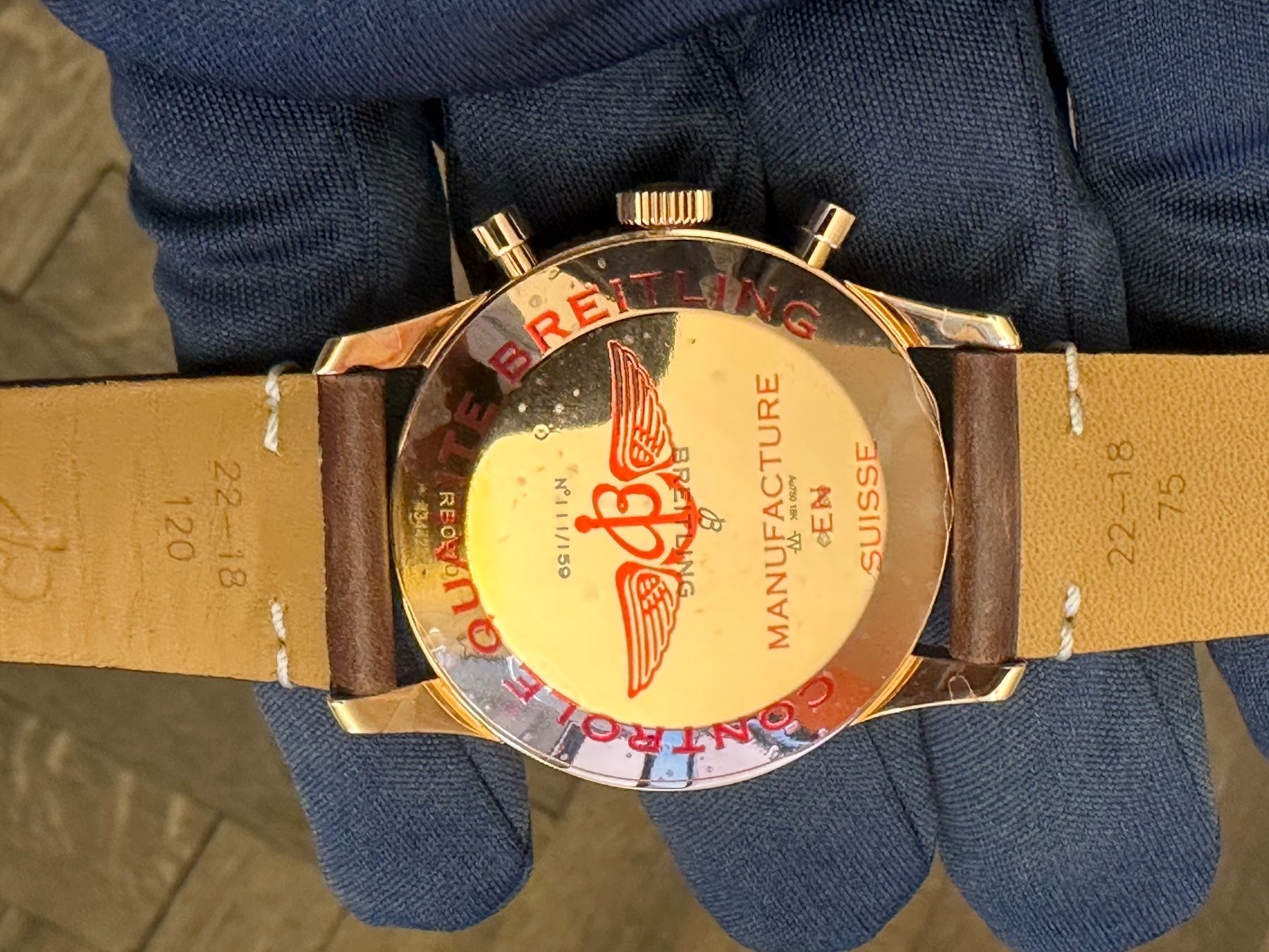Breitling Orologi: Breitling Navitimer Ref. 806 1959 Re-Edition Gold limitiert – Nuovo e nell'imballaggio originale da Luzern venduto da watch-collection 3
