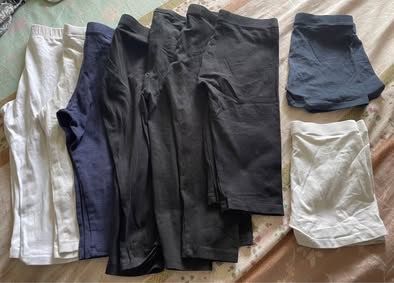 Lot leggings 2/3 et court t 128