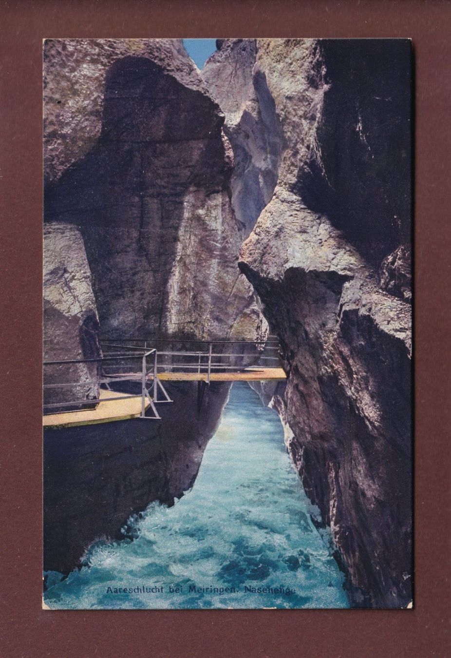 Cartoline postali: AARESCHLUCHT - 1919 – Usato da Pully venduto da nicecards