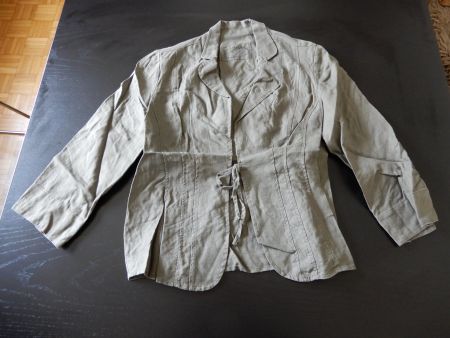 Canda Leinen-Blazer, Grösse 38, Khaki