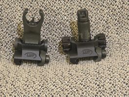 LMT DEFENSE AR-308 IMPERIAL BUIS SIGHT SET BLACK