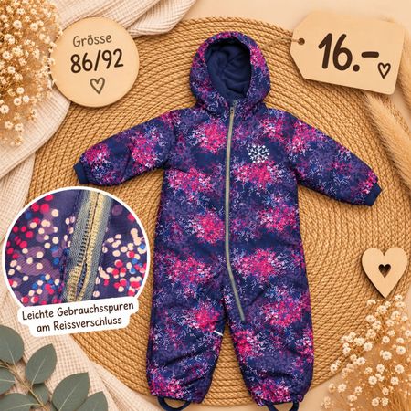 Winteroverall gemustert Grösse 86/92 guter Zustand