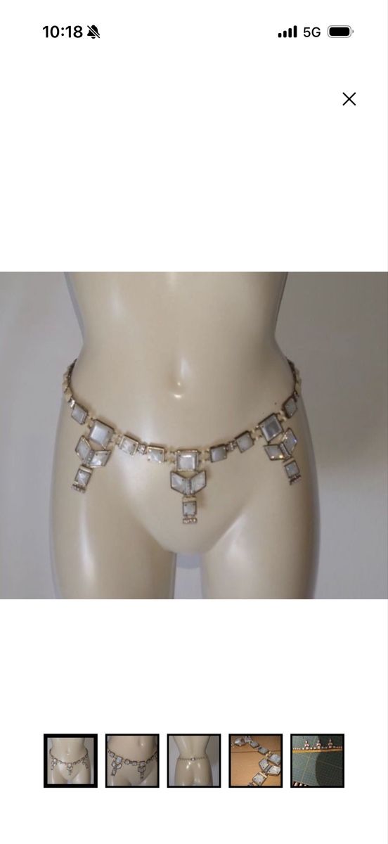 Cinture: GATSBY GODDESS CRYSTAL BELT – Nuovo (secondo la descrizione) da Baden venduto da agora_newgeneration