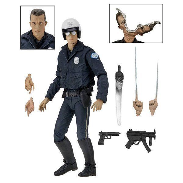 Statuette: NECA Ultimate Terminator 2 T-1000 (Motorcycle Cop) Actionfig – Usato da Zofingen venduto da ActionSpielzeug