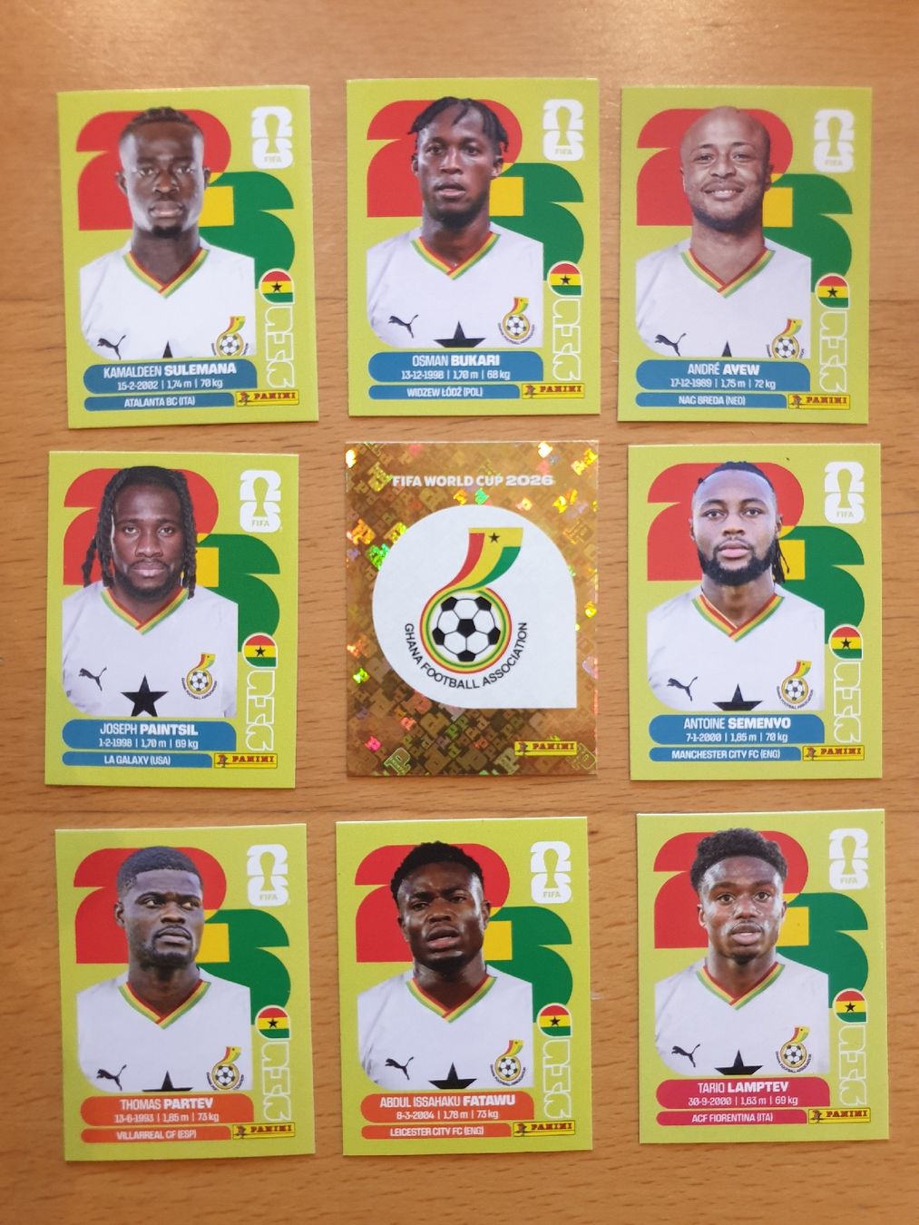 Panini Sammelbilder & Trading cards: Panini WM 2026 GHA 9Stk. ab CHF 1.- – Neu (gemäss Beschreibung) aus Einsiedeln von MGXX