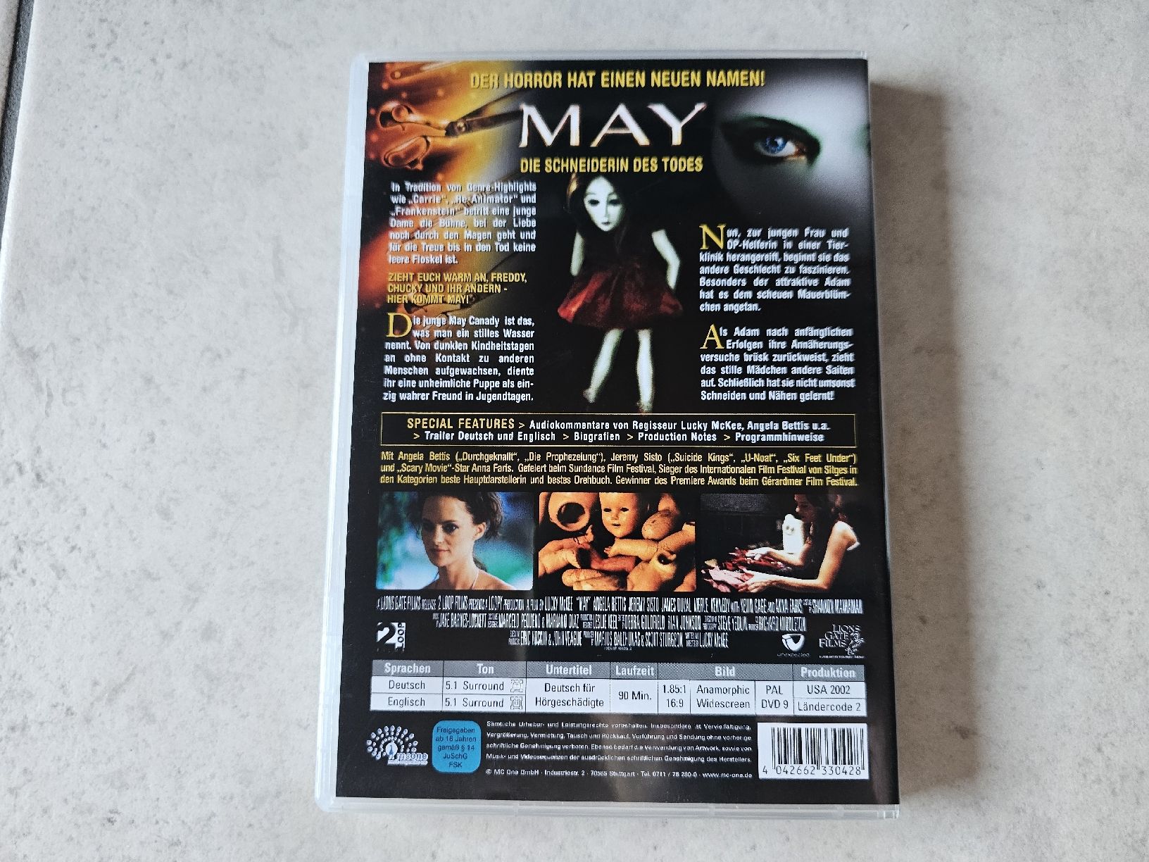 Alle DVDs: May  -  Die Schneiderin des Todes  /  Uncut Version – Gebraucht aus Schneisingen von backstore24 1