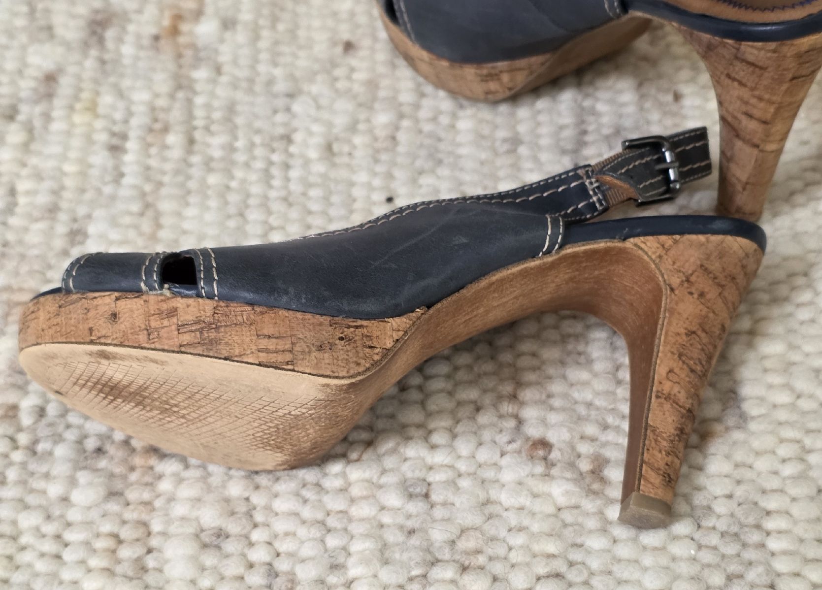 Damenschuhe: Damenschuhe Gr. 38  Leder Pumps Korkabsatz – Gebraucht aus Rheinsulz von Gilea 7