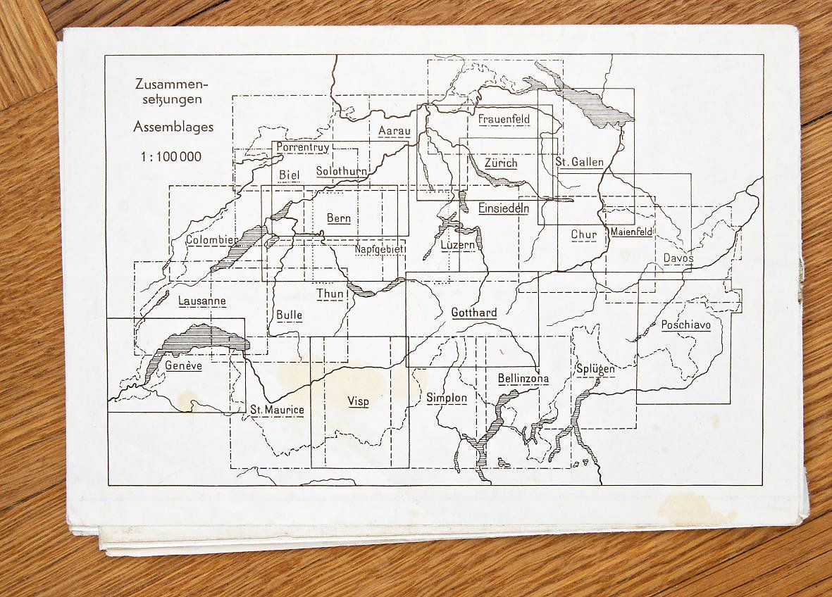 Cartes géographiques & atlas: Topographische Karte Bern 1949 – Défectueux à Bern par Maccalvin 3