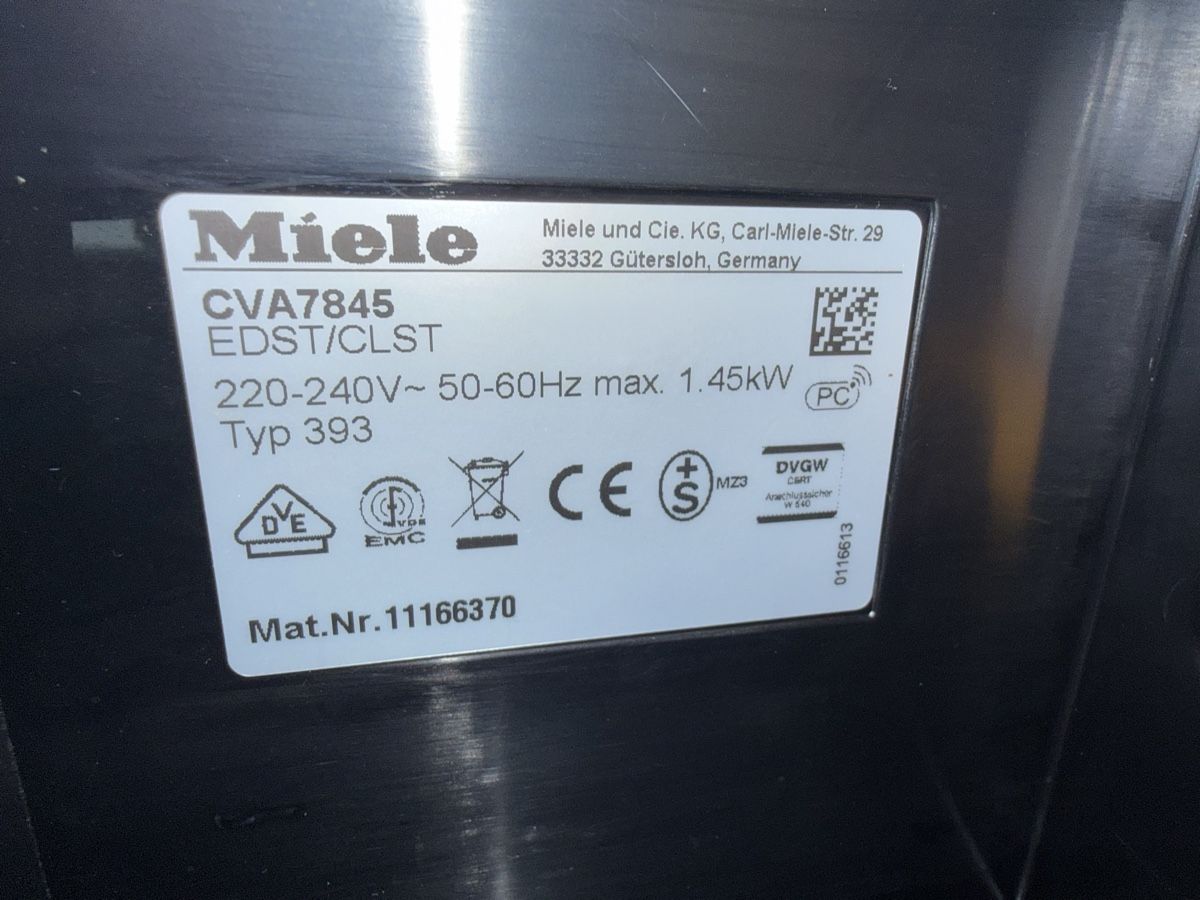 Miele Macchine per caffè & Macchine per espresso: Miele Kaffe machine CVA7845 EDST/CLST – Difettoso da Niederglatt ZH venduto da Zeka 3