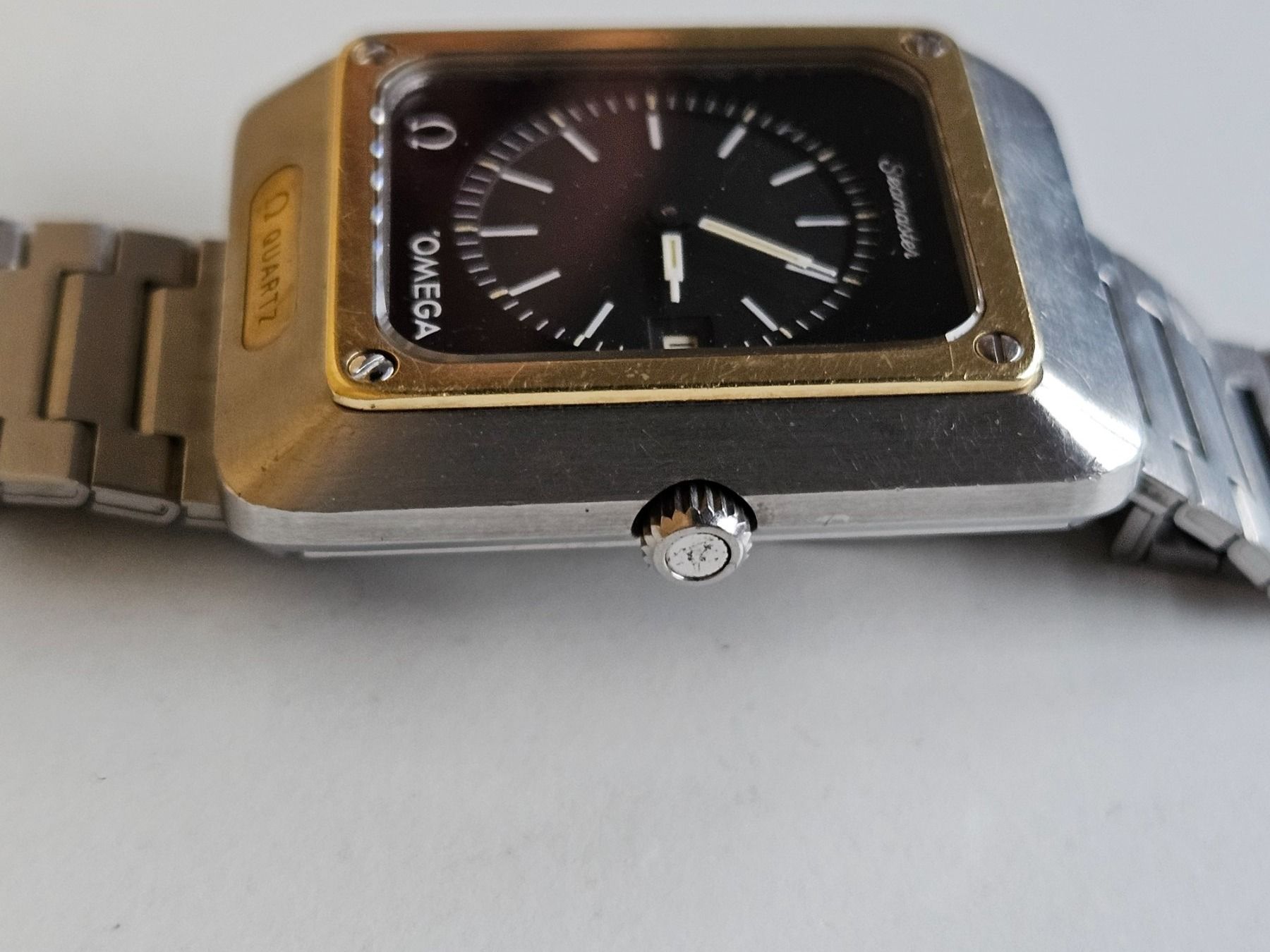 Omega Orologi: Omega Seamaster Mariner Goldkappe Quartz mit Box – Usato da Berikon venduto da mmm21 1
