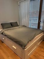 IKEA BRIMNES Bett 160×200 komplett  Matratze & Lattenrost