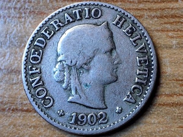 Tutti le monete: 5 Rappen 1902 – Usato da Münchenstein venduto da purbach1 2