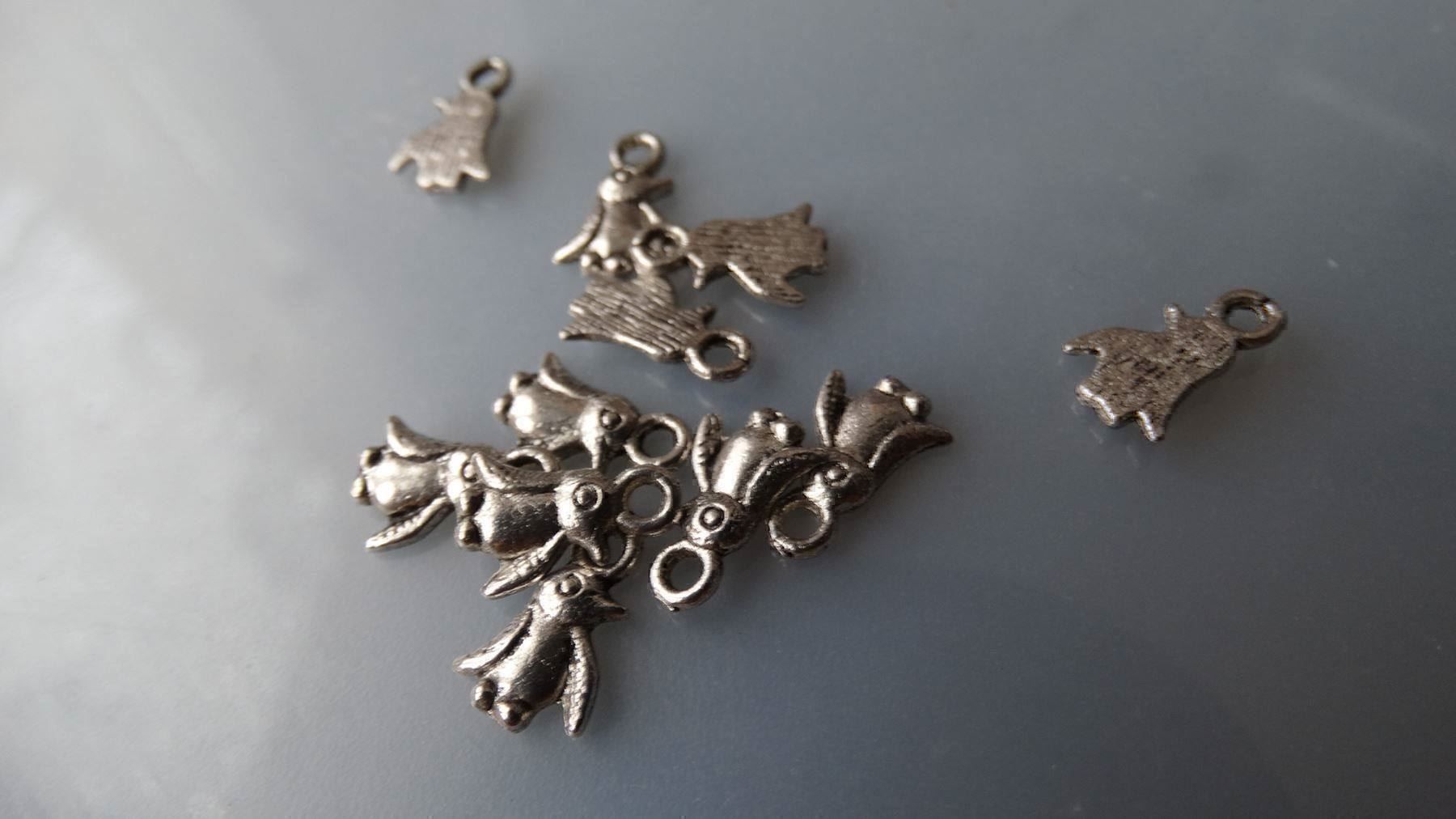 Anhänger: 5 Anhänger Pinguin ca13mm  altversilbert – Neu (gemäss Beschreibung) aus Alpnachstad von perlengaby 1