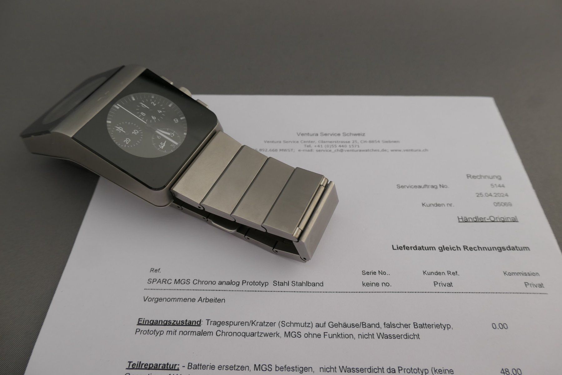 Ventura Orologi: Prototyp Ventura Sparc MGS Chrono analog – Usato da Kilchberg ZH venduto da dnalor11 7
