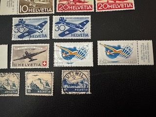 Alle Briefmarken: Flugpost, Auswahl, postfrisch/gestempelt – Gebraucht aus Stallikon von HILDECH1 5