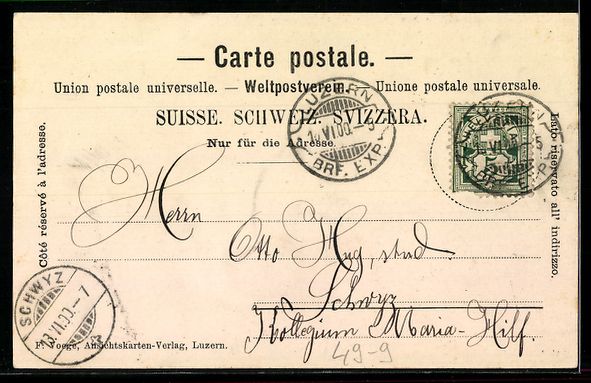 Cartoline postali: Rigi Bahn bei der Talfahrt, Bergbahn, Pa – Usato da Berlin venduto da bartko-reher 1