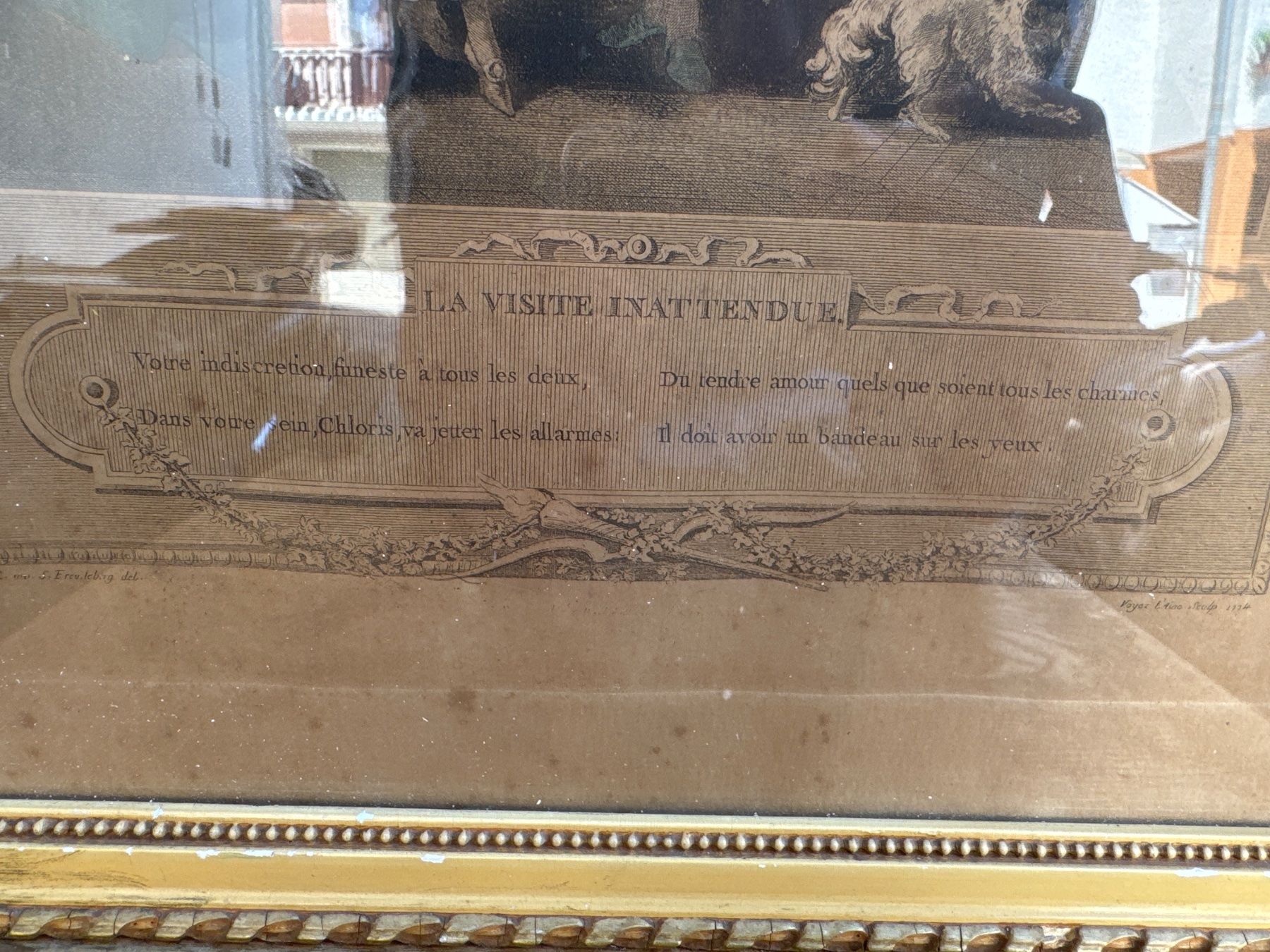 Gravures: Superbe gravure "La Visite Inattendue" – D'occasion à Erde par CBarts 2