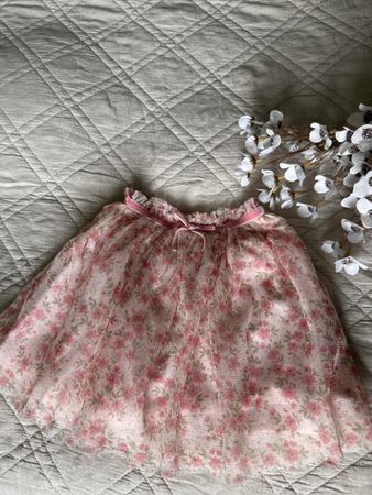 Tüllrock Zara Blumenmuster rosa Grösse 104 3-4 Jahre